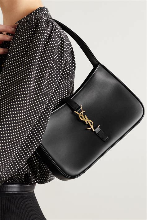 ysl black leather pouch